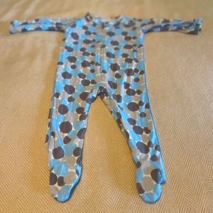 Sweet Bamboo footie pajama - blue dots